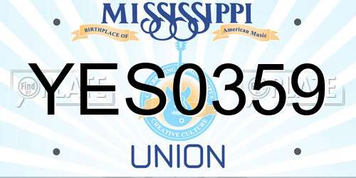 YES0359 Mississippi License Plate