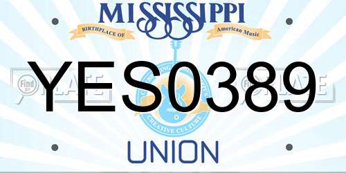 YES0389 Mississippi License Plate