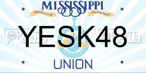 YESK48 Mississippi License Plate