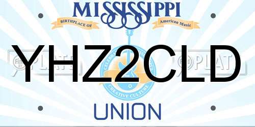 YHZ2CLD Mississippi License Plate