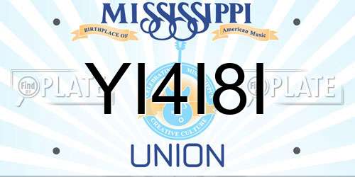 YI4I8I Mississippi License Plate