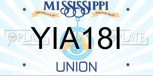YIA18I Mississippi License Plate