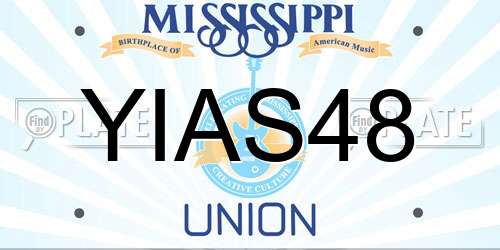 YIAS48 Mississippi License Plate