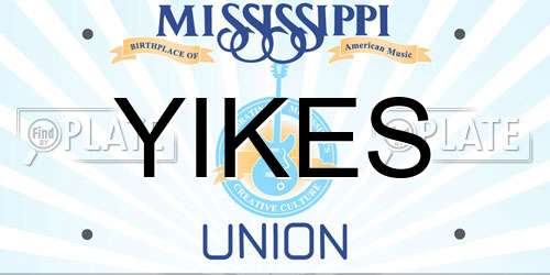 YIKES Mississippi License Plate