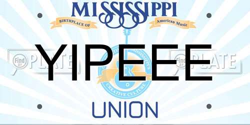 YIPEEE Mississippi License Plate