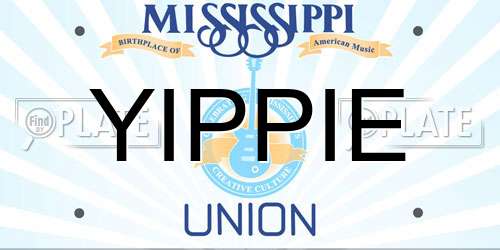 YIPPIE Mississippi License Plate