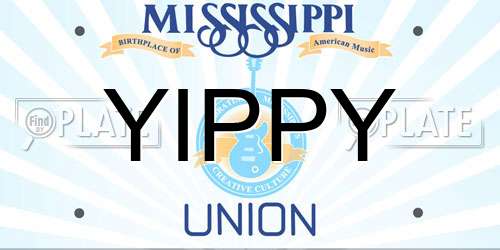 YIPPY Mississippi License Plate