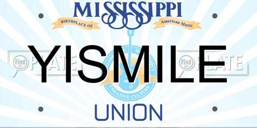 YISMILE Mississippi License Plate