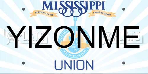 YIZONME Mississippi License Plate