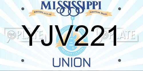 YJV221 Mississippi License Plate