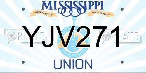 YJV271 Mississippi License Plate