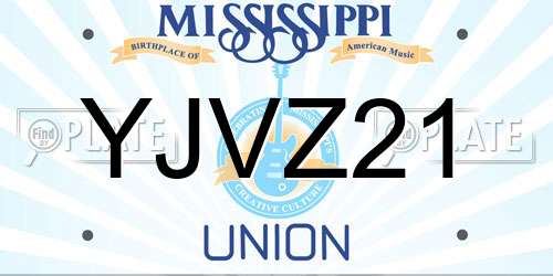 YJVZ21 Mississippi License Plate