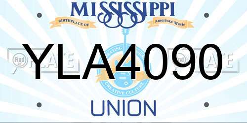 YLA4090 Mississippi License Plate