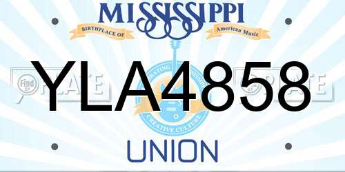 YLA4858 Mississippi License Plate