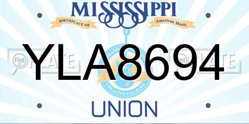YLA8694 Mississippi License Plate