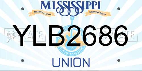 YLB2686 Mississippi License Plate