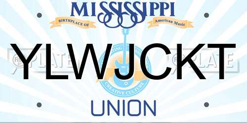 YLWJCKT Mississippi License Plate