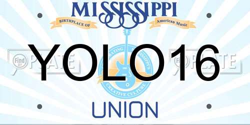 YOLO16 Mississippi License Plate