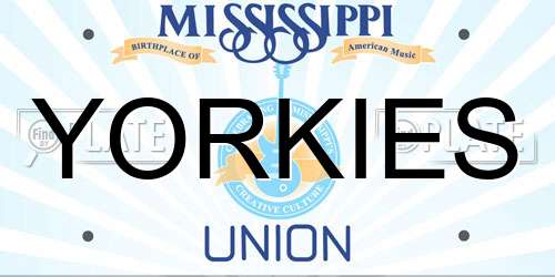YORKIES Mississippi License Plate