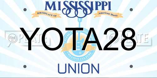 YOTA28 Mississippi License Plate