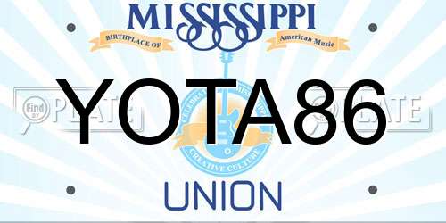 YOTA86 Mississippi License Plate