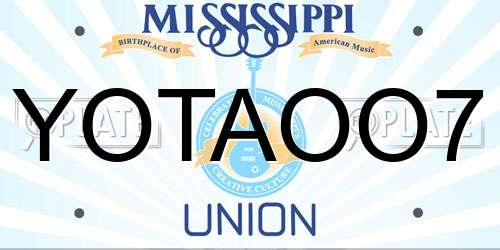 YOTAOO7 Mississippi License Plate