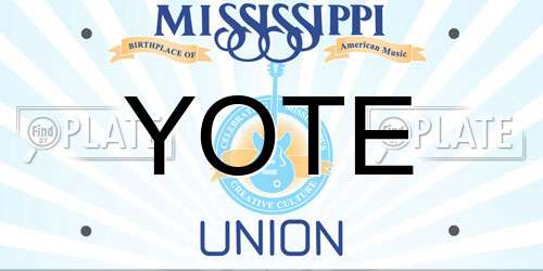 YOTE Mississippi License Plate