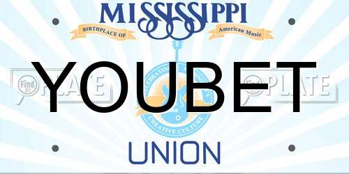 YOUBET Mississippi License Plate