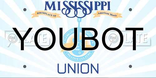 YOUBOT Mississippi License Plate