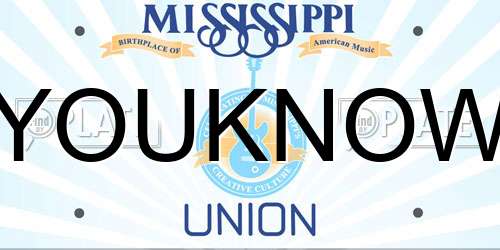 YOUKNOW Mississippi License Plate