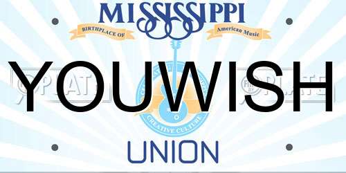 YOUWISH Mississippi License Plate