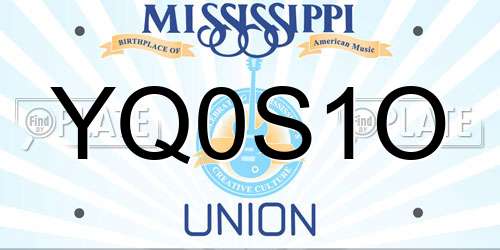 YQ0S1O Mississippi License Plate