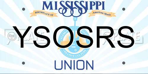 YSOSRS Mississippi License Plate