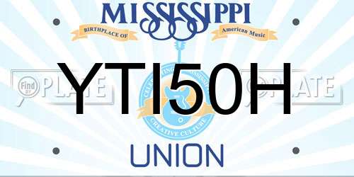 YTI50H Mississippi License Plate
