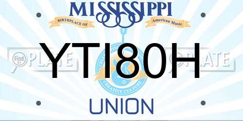 YTI80H Mississippi License Plate