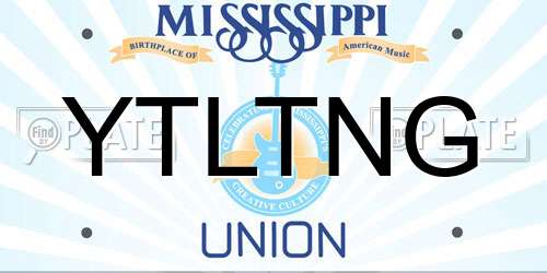 YTLTNG Mississippi License Plate