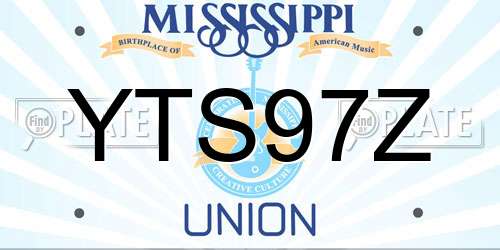 YTS97Z Mississippi License Plate