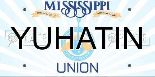 YUHATIN Mississippi License Plate