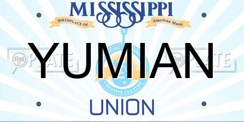 YUMIAN Mississippi License Plate
