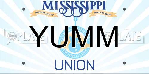 YUMM Mississippi License Plate