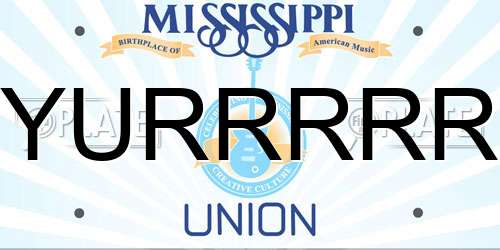 YURRRRR Mississippi License Plate