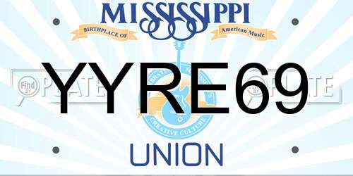 YYRE69 Mississippi License Plate