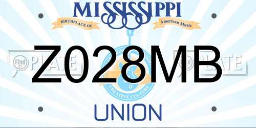 Z028MB Mississippi License Plate