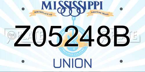 Z05248B Mississippi License Plate