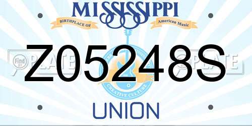 Z05248S Mississippi License Plate