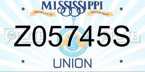 Z05745S Mississippi License Plate