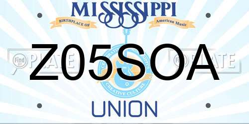 Z05SOA Mississippi License Plate