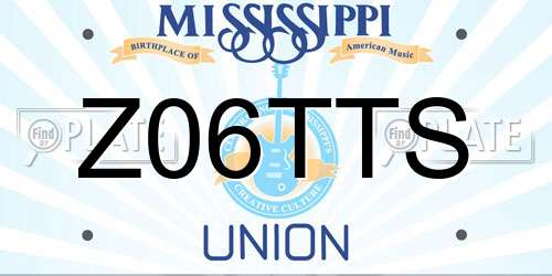 Z06TTS Mississippi License Plate