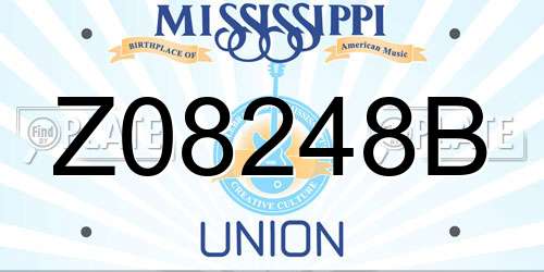 Z08248B Mississippi License Plate