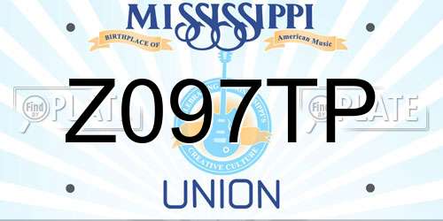 Z097TP Mississippi License Plate